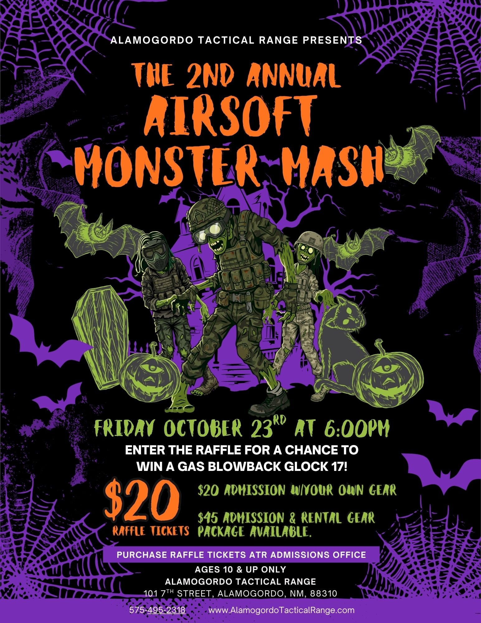 2nd Annual Airsoft Monster Mash — Friday October 23rd at 6:00PM at Alamogordo Tactical Range